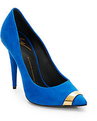 Giuseppe Zanotti Banded Suede Point Toe Pumps