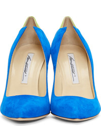 Brian Atwood Blue Suede Mercury Pumps