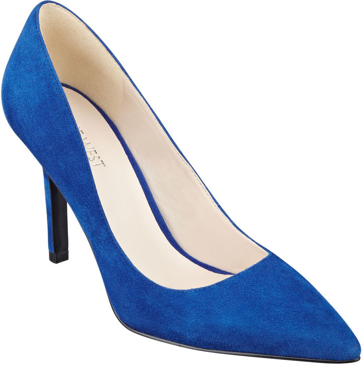 nine west navy blue heels