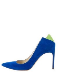 Brian Atwood Suede Pointed Toe Pumps