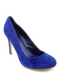 Truth or Dare by Madonna Ebikona 6 Blue Suede Pumps Heels Shoes