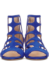 Jimmy Choo Blue Suede Ren Sandals