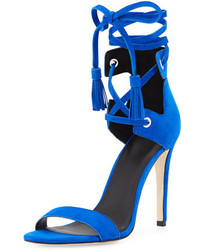 Rebecca Minkoff Riley Suede Lace Up Sandal Deep Sapphire