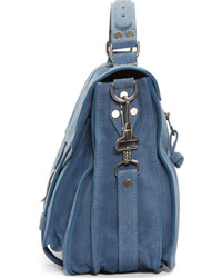 Proenza Schouler Breeze Blue Suede Medium Ps1 Bag