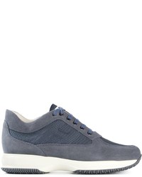 Hogan Lace Up Panel Sneakers