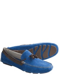 Blue Suede Tassel Loafers