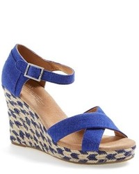 Toms Mixed Rope Wedge Sandal
