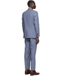 Dries Van Noten Blue Cotton Twill Suit