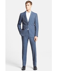 Burberry Milbank Wool Suit Airforce Blue 46r