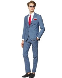 Tombolini Denim Effect Linen Cotton Suit