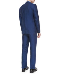 Ermenegildo Zegna Silklinen Solid Two Piece Suit Blue