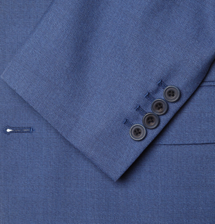Thom Sweeney Blue Weighouse Wool Suit, $1,995 | MR PORTER | Lookastic