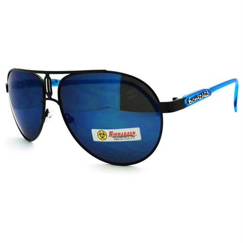 BioHazard Large Lens Aviator Sunglasses for Men