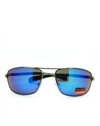 106Shades X Loop Light Weight Sporty Aviator Sunglasses Blue