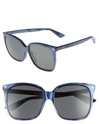Gucci 57mm Gradient Sunglasses Black Grey