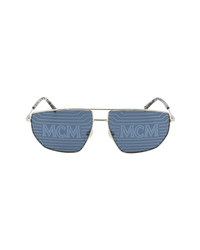 MCM 60mm Hologram Rectangle Metal Sunglasses