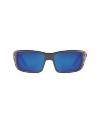 Costa Del Mar 63mm Oversize Polarized Rectangular Sunglasses In Crystal Grey At Nordstrom