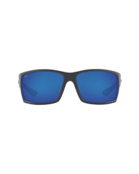 Costa Del Mar 64mm Mirrored Polarized Oversize Rectangle Sunglasses