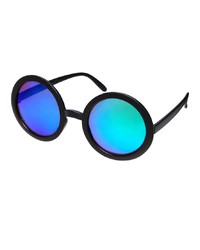 Asos Matte Black Round Sunglasses