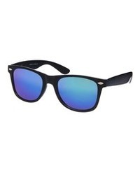 Asos Retro Sunglasses With Blue Mirrored Lens
