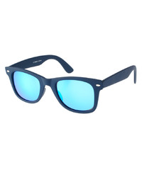 Asos Wayfarer Sunglasses With Blue Mirror Lens