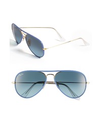 Ray-Ban Aviator 58mm Sunglasses In Blue Gradient At Nordstrom
