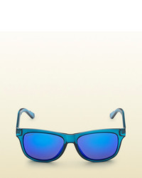 Gucci Bio Based Rectangle Web Sunglasses