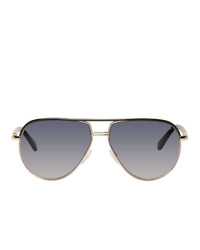 Tom Ford Black And Grey Cole Aviator Sunglasses