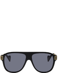 Gucci Black Gold 57 Sunglasses