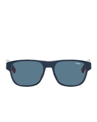 Dior Homme Blue And Red Diorflag2 Sunglasses