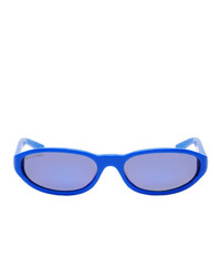 Balenciaga Blue Neo Round Sunglasses