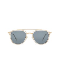 DIFF Camden 52mm Polarized Aviator Sunglasses In Gold Clear Crystal At Nordstrom
