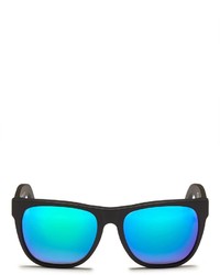 Super Classic Black Flash Matte Mirror Sunglasses
