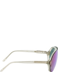 3.1 Phillip Lim Clear Blue Mirror Vapour Sunglasses