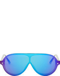 3.1 Phillip Lim Clear Blue Mirror Vapour Sunglasses