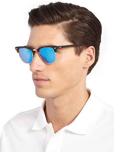 Clubmaster sunglasses blue lens online