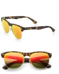 Ray-Ban Clubmaster Mirrored Lens Sunglasses