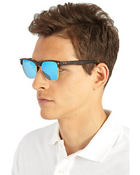 Ray-Ban Clubmaster Mirrored Lens Sunglasses