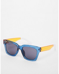 Asos Collection Retro Sunglasses In Color Block