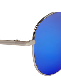 Cutler And Gross Aviator Style Metal Mirrored Sunglasses
