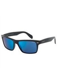 De Rigo Vision Police Eyewear By S1721 Black Frame Blue Lens Sunglasses