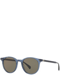 Oliver Peoples Delray 48 Sun Round Sunglasses Blue