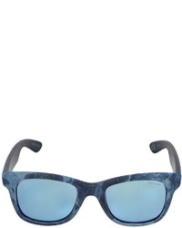 Italia Independent Denim Leather Sunglasses