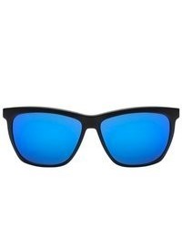 Electric Visual Watts Sunglasses Matte Black Melanin Grey Blue Chrome