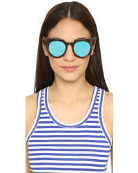 Le Specs Flashy Flat Lens Mirrored Sunglasses