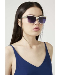Topshop Flat Metal Wayfarer Sunglasses