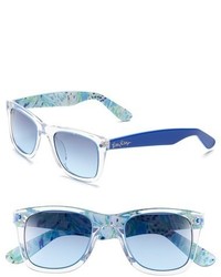 Lilly Pulitzer Gabby 49mm Retro Sunglasses Crystal Hibiscus