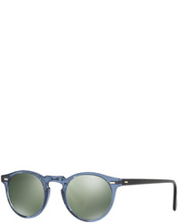 Oliver Peoples Gregory Peck Round Sunglasses Blue