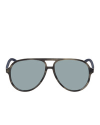 Gucci Grey Sport Pilot Sunglasses