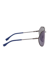 Fendi Gunmetal And Blue Forever Sunglasses